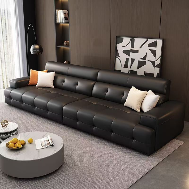 Lawrence Sofa Cat Claw Leather Simple Modern Large and Small Living Room Italian Light Luxury Straight Leather Art Sofa Combination