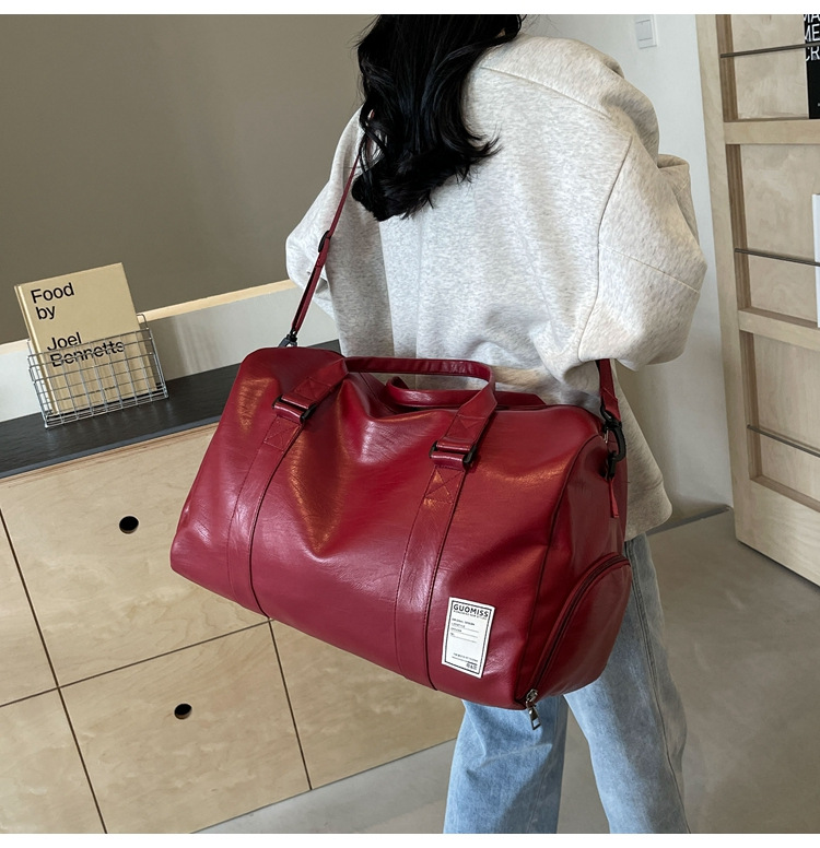 Men's high-end travel bag, large-capacity sports and fitness bag, women's leather travel clothes, luggage bag for men undefined