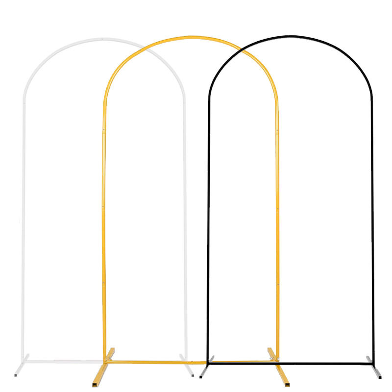 Arco de globo de metal, soporte, arco, traje de tela de boda, marco de agujero de luna de arte de hierro, decoración de ramo, medio semicírculo image 7