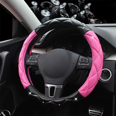 Steering Wheel Cover, Universal for | Steering wheel cover - black-powder-36-38cm