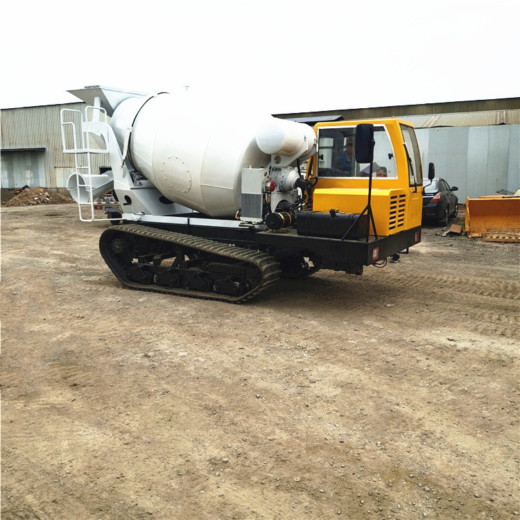 坦克掉头履带混凝土罐车 1.5-3方履带混凝土罐车 山地履带半罐车