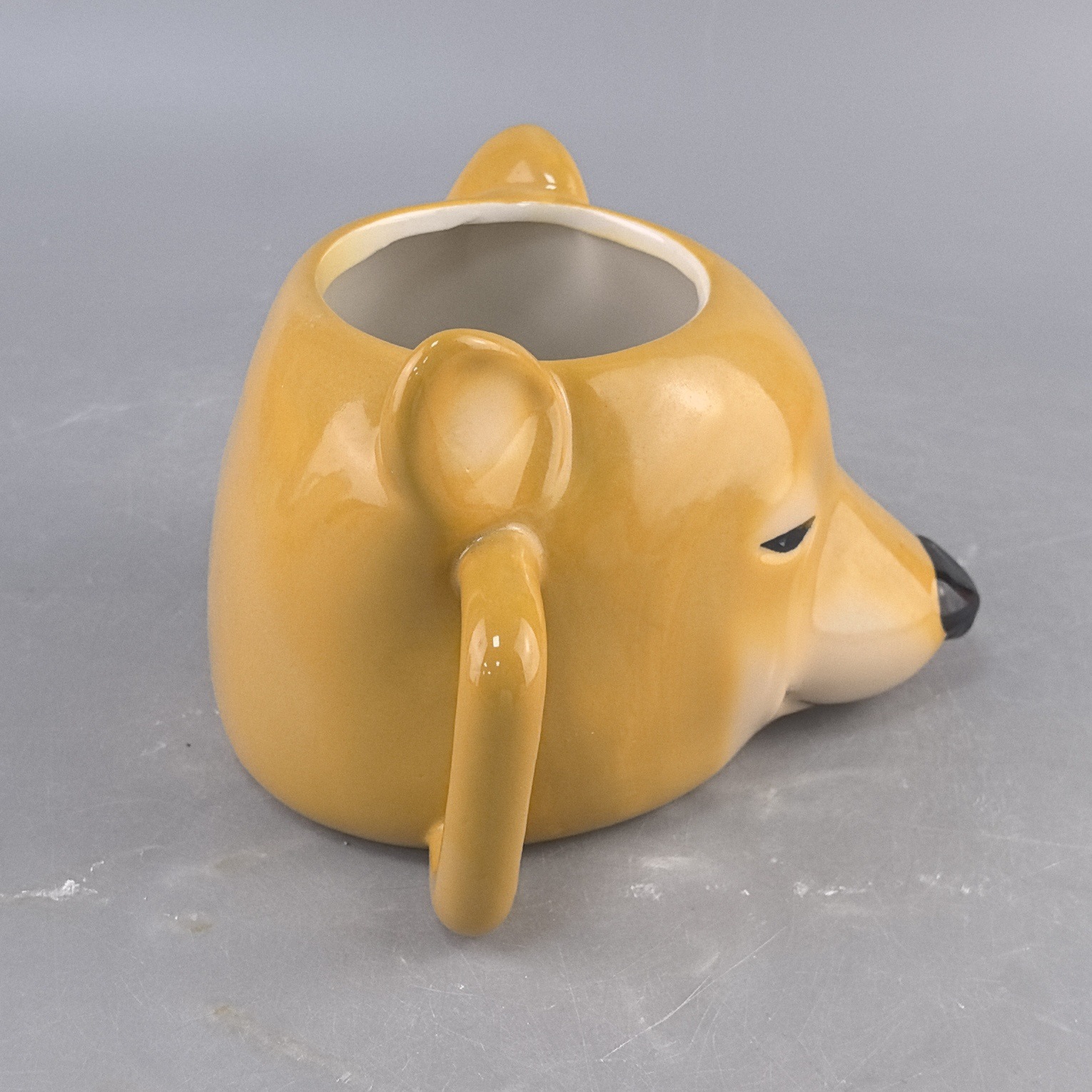 Caricatura extraña taza de cerámica de agua de perro de madera casera taza de leche encantadora pareja marca taza regalo creativo de cumpleaños