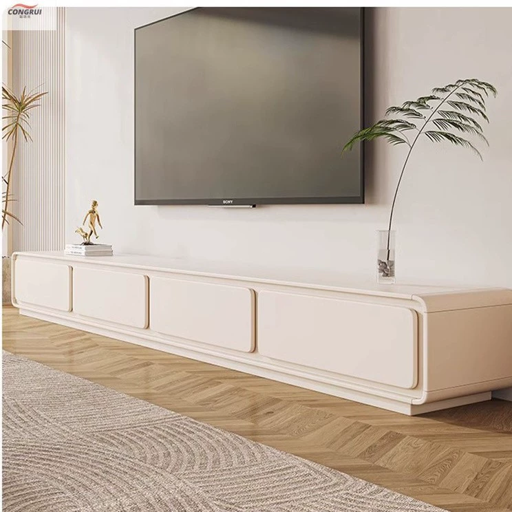 Комбинированный комплект тумбы под телевизор в кремовом стиле Congruishang, полный комплект напольной высококачественной тумбы под телевизор с выдвижным ящиком для хранения вещей