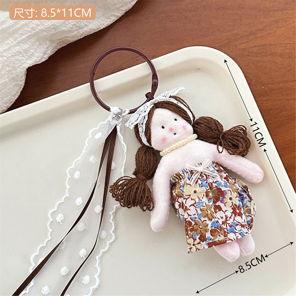 Nuevo piloto suéter oso muñeca colgante niña corazón llavero colgante decoración de coche muñeca pequeño regalo