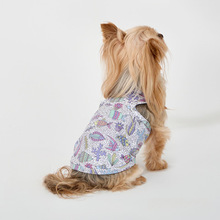 曼德瑞猫狗宠物服饰海底动物卡通印花背心可爱网眼透气薄款外穿