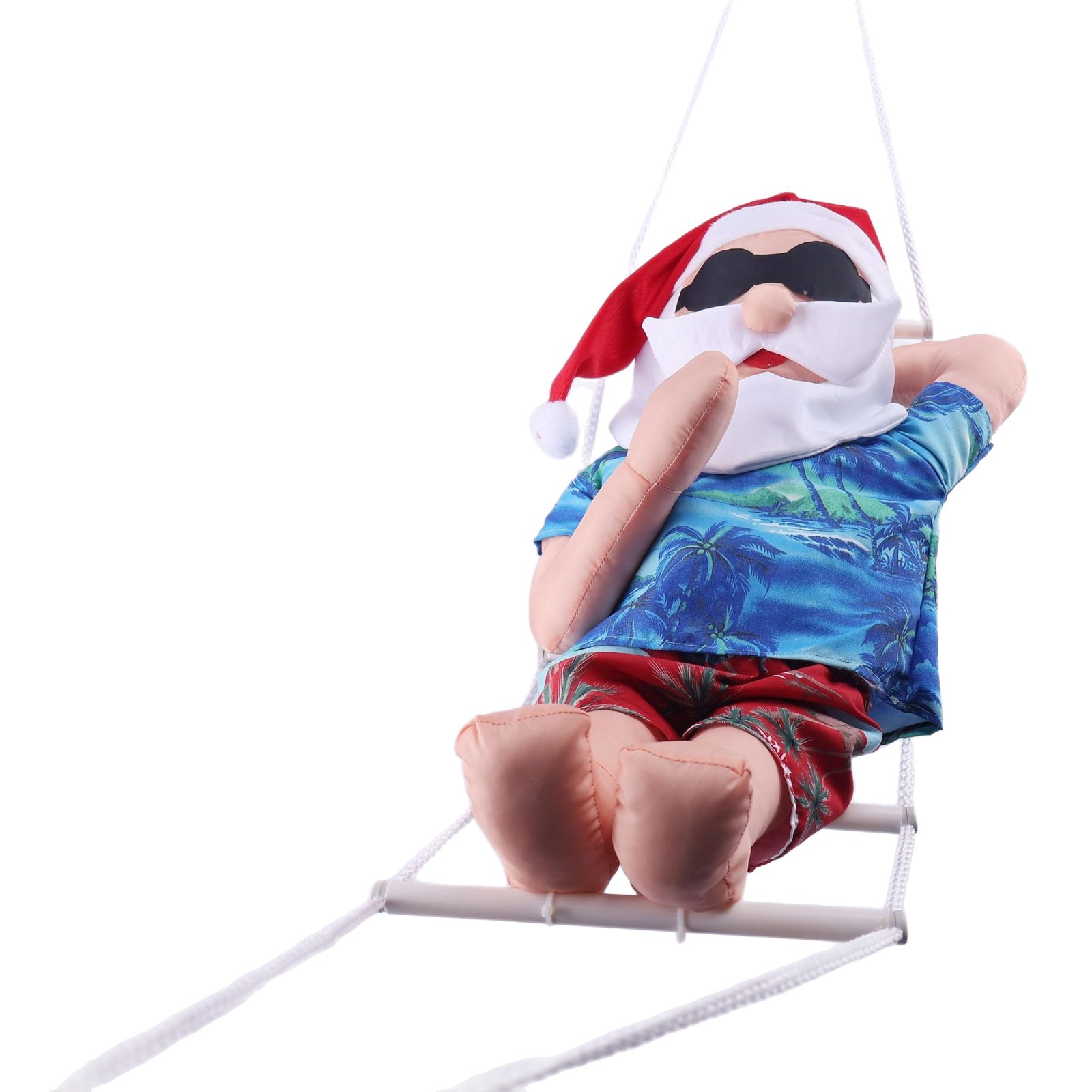 Estilo nórdico playa acostado Papá Noel colgante creativo y divertido hamaca navideña Muñeca de Papá Noel personalizada