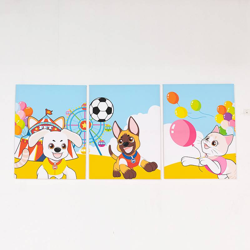 Hotel diseño de la habitación entre padres e hijos hotel para niños lindo tema de dibujos animados para mascotas decoración de la habitación familiar cama cubierta cama cola toalla almohada