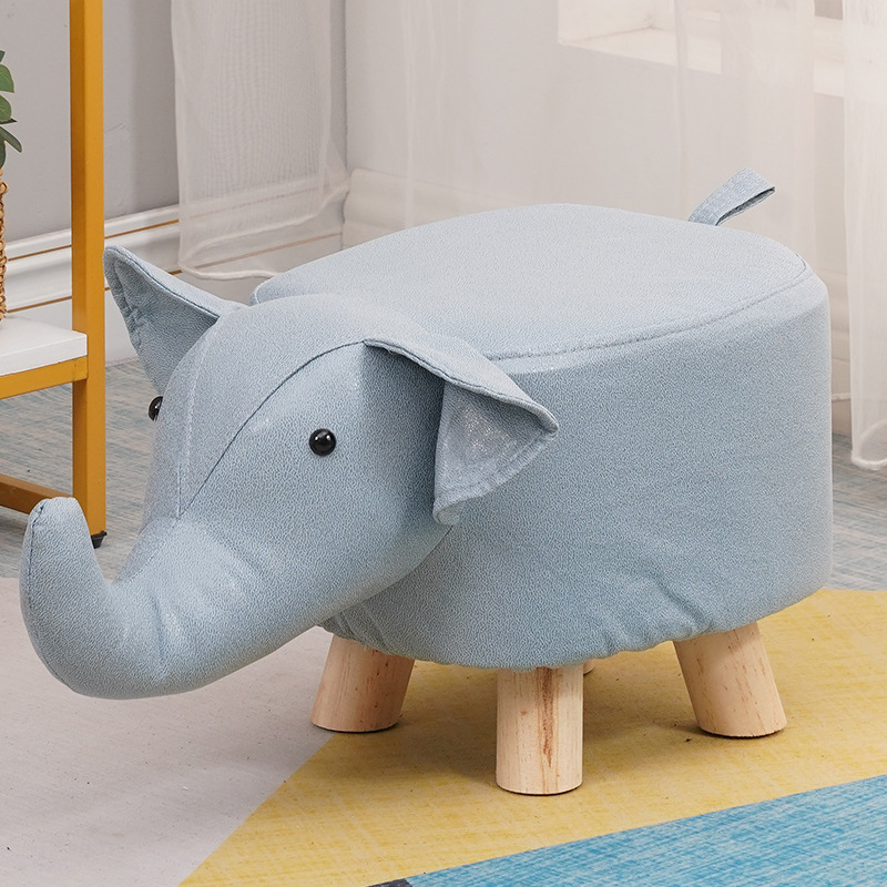 Elefante taburetes para niños taburetes de animales taburetes de madera maciza taburetes creativos pequeños taburetes de sala de estar caseros dibujos animados lindos taburetes bajos