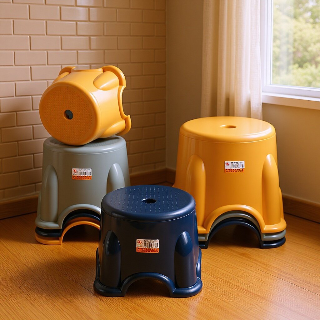 Small Stool Household Low Stool Stackable Thickened Solid Chair Plastic Adult Children's Bench Baby Bench Footstool