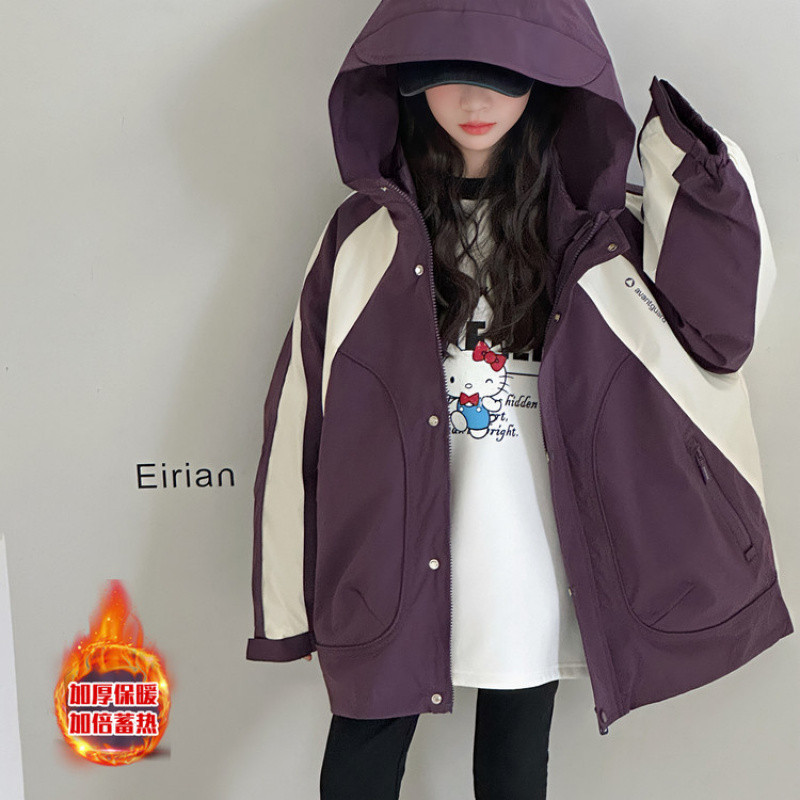 Zhili children's clothing girls' quilted thickened windbreaker 2025 new stylish children's warm coat for middle and big children winter clothing