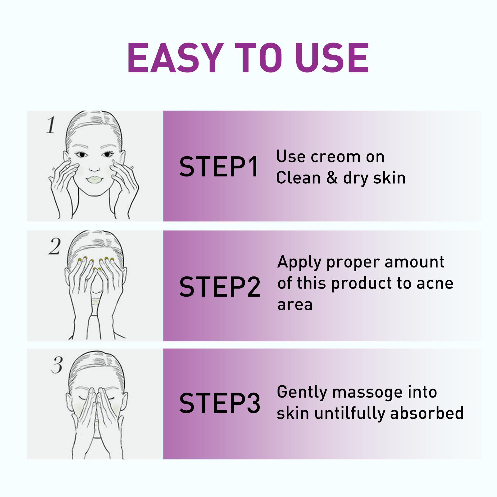 EELHOE Spot Lightening Whitening Cream mindert Akneflecken, repariert dunkle Flecken, spendet Feuchtigkeit, festigt und verbessert die Haut_voghion.com