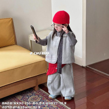 XX女童新款时髦夹棉马甲+裤子套装两件套3-7岁女孩气质套装潮9827