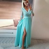 Colored sexy evening dress, suitable for import, European style, wish