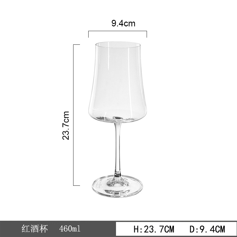 Nórdico minimalista taza de vino alto alto sentido taza de champán hotel restaurante taza de cristal general al por mayor