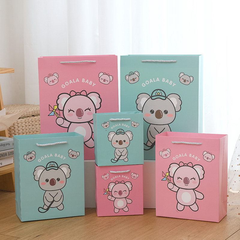 卡通可爱动物礼品袋考拉小熊手提袋学生文具店购物袋儿童节礼物袋