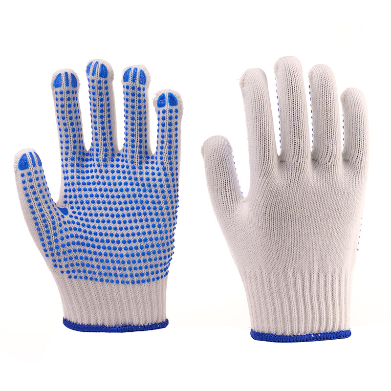 흰색 모직 점박이 장갑