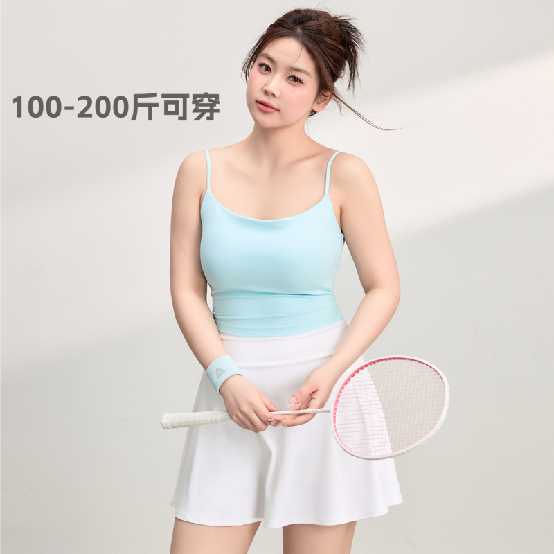 ファットmm大きいサイズスポーツブラレディースブラジャーヌードヨガウェアフィットネス美背中オールインワンアウターキャミソール夏|undefined