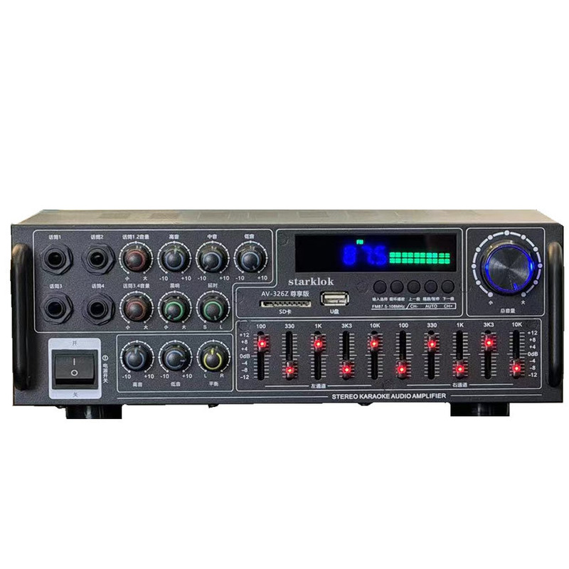 STARKLOK 星歌 家庭用車載Bluetoothアンプ EQイコライザー カード対応 ラジオ機能 重低音アンプ サブウーファー|undefined