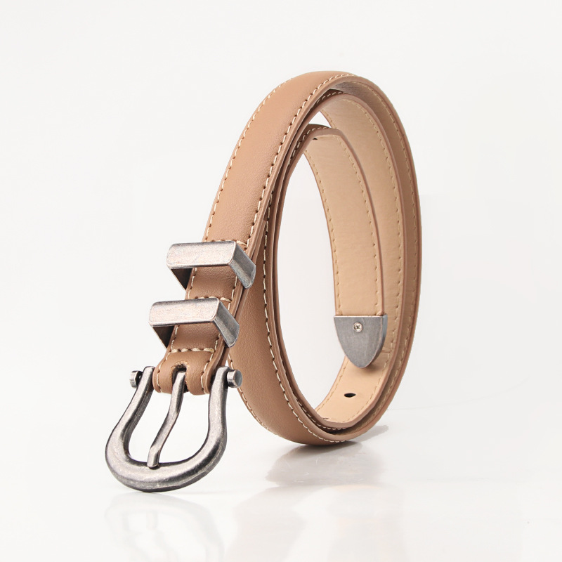 belt retro ancient silver pin buckle women's belt simple versatile jeans decorative belt for women_voghion.com