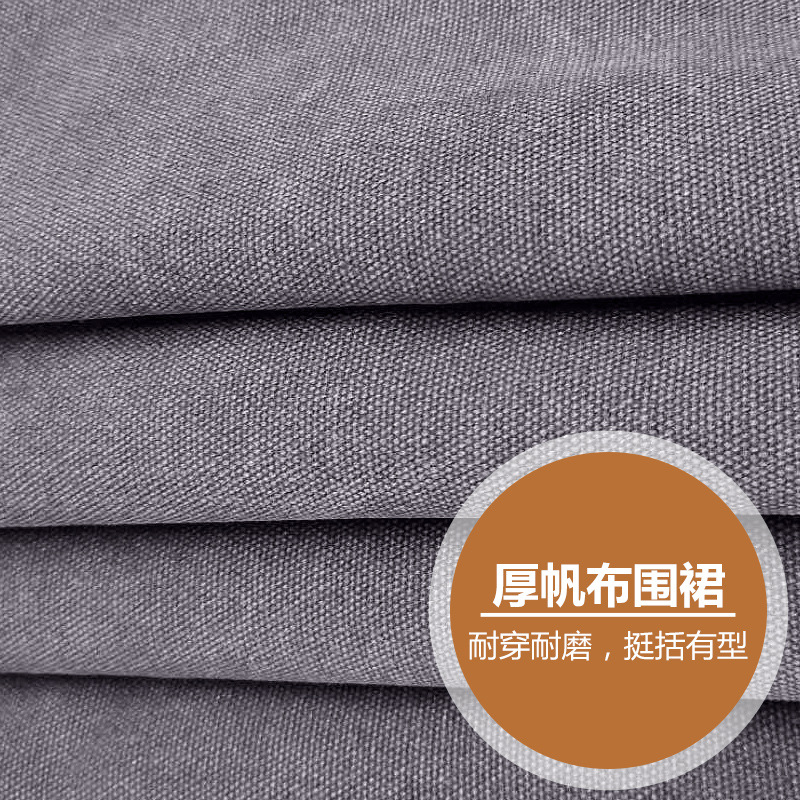 Transfronterizo Amazon engrosamiento lona delantal logotipo personalizado barista barbero ropa de trabajo hogar delantal de cocina