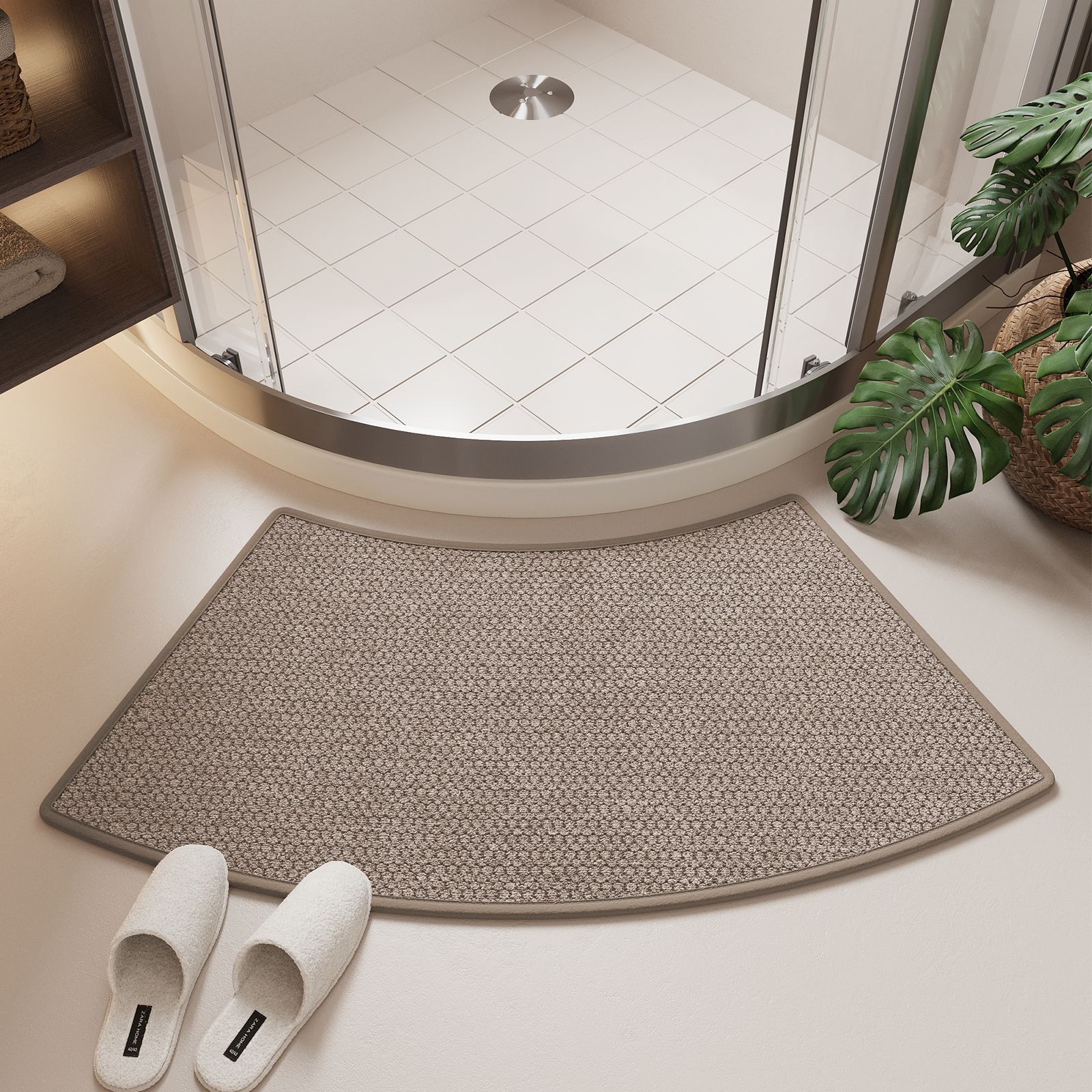 hogar arco alfombra de suelo de baño hidrófobo antideslizante rápido y fácil de cuidar alfombra de pies de la puerta de ducha del baño