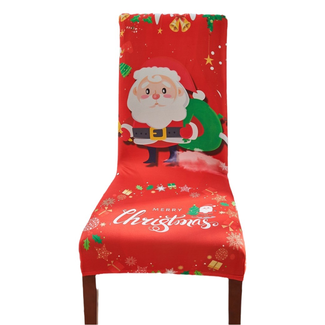 Cubierta de silla exclusiva de Carnaval de Navidad de impresión de alta elasticidad transfronteriza