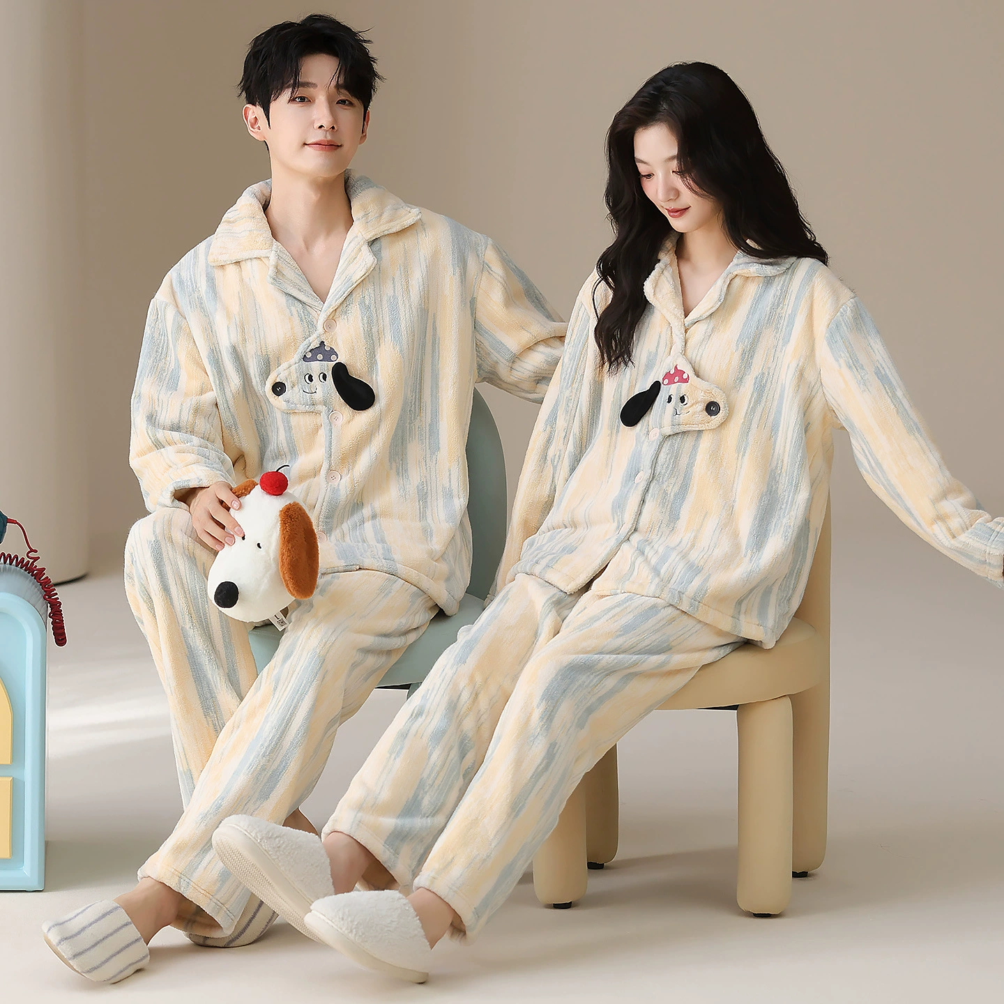 Парная Пижама, женский зимний Кардиган, Простой натуральный мужской коралловый флис, домашняя одежда, костюм, теплая цельная доставка