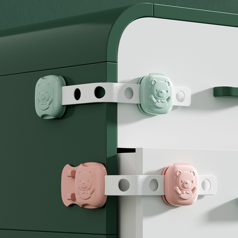 Protective children's door drawer lock