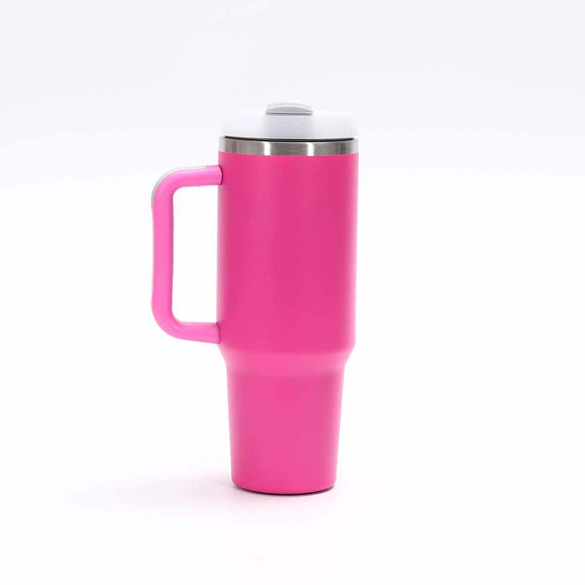 Taza de coche con mango de 40oz transfronterizo Taza de aislamiento de acero inoxidable 304 de doble capa de vacío Taza de hielo de gran capacidad con pajita