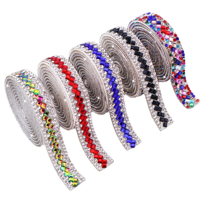 Tiras diamantes imitación autoadhesivas joyería DIY