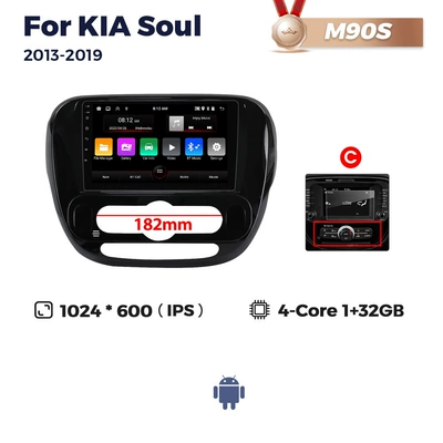 screen Android car intelligent | DVD Navigation - c-m90s-1-32-quad-core-wifi-edition