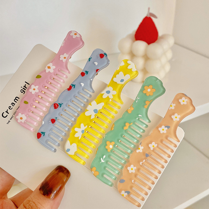 Fashion Creative 2022 New Small Cute  Candy Color Comb Shape Barrettes For Girl display picture 5