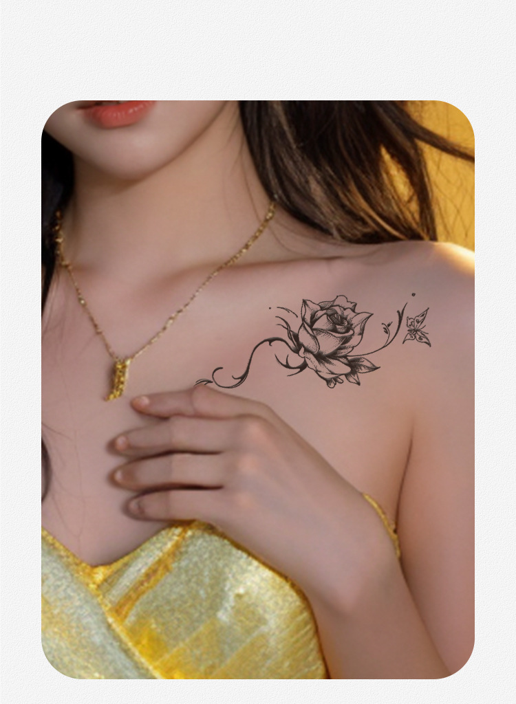 Party Occasion Flower Butterfly Paper Card Tattoos & Body Art 1 Set