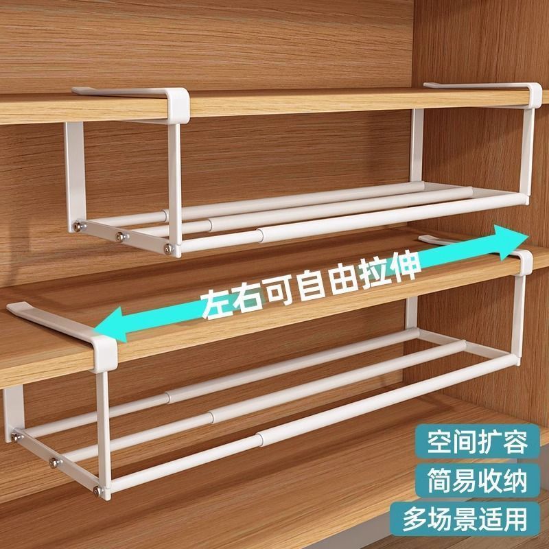 收纳鞋架家用鞋柜伸缩分层隔板创意挂式悬挂拖鞋置物架省空间神器