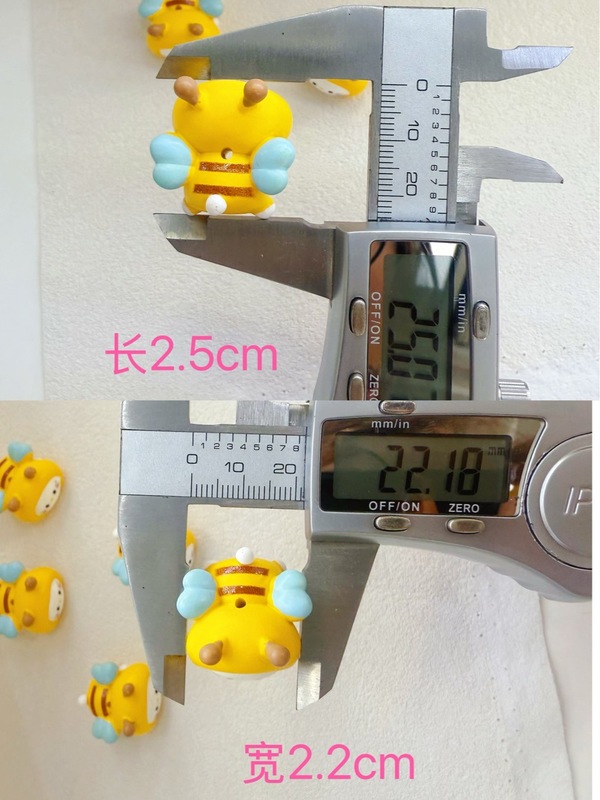 手绘树脂KT小蜜蜂diy串孔潮玩萌粒 手机链饰品配件摆件饰品|undefined