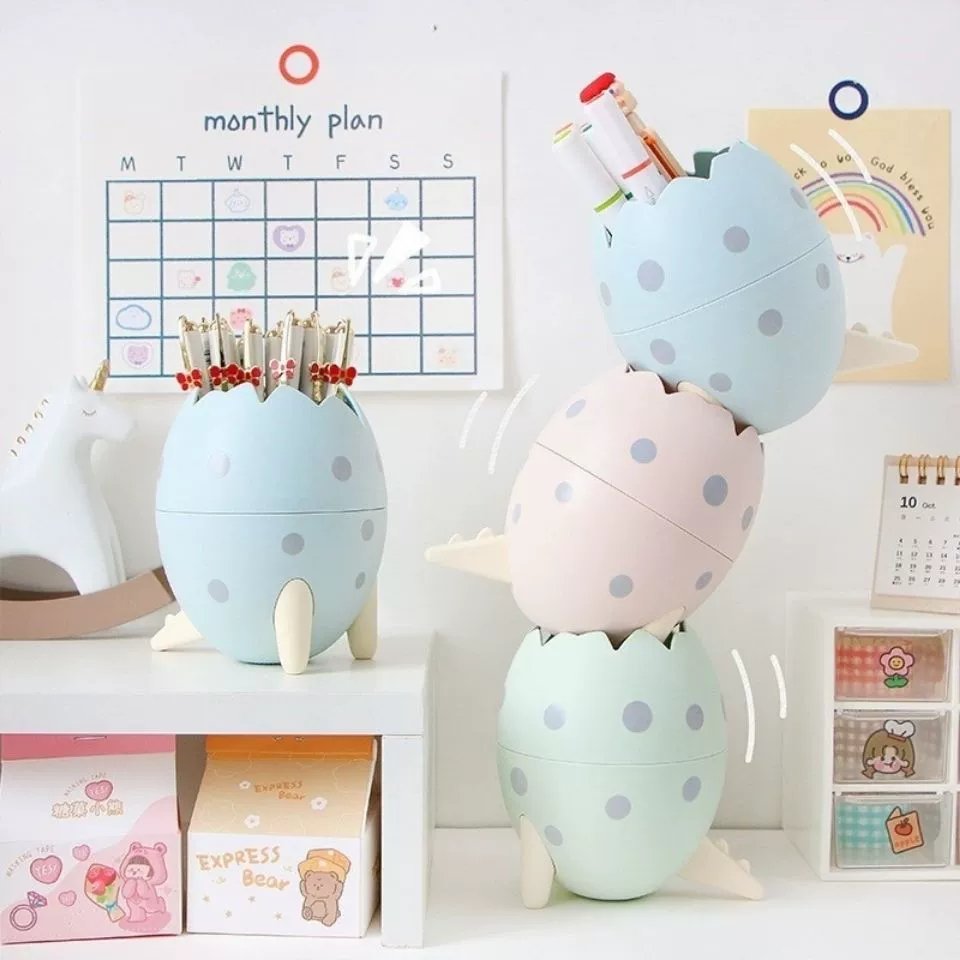 Dinosaur, capacious cute pens holder, table universal children's pen for elementary school students, storage system