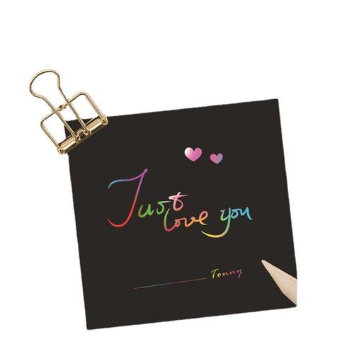 Yuelu YUELU sticky notes scratch-off paintings 100 pieces of colorful message scratch-off paper creative cross-border best-selling graffiti paintings
