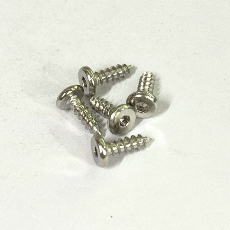 Нестандартные саморезы с шестигранной головкой 4*12, саморезы с плоской круглой головкой и шестигранной головкой, никелированные деревянные саморезы с хвостовиком