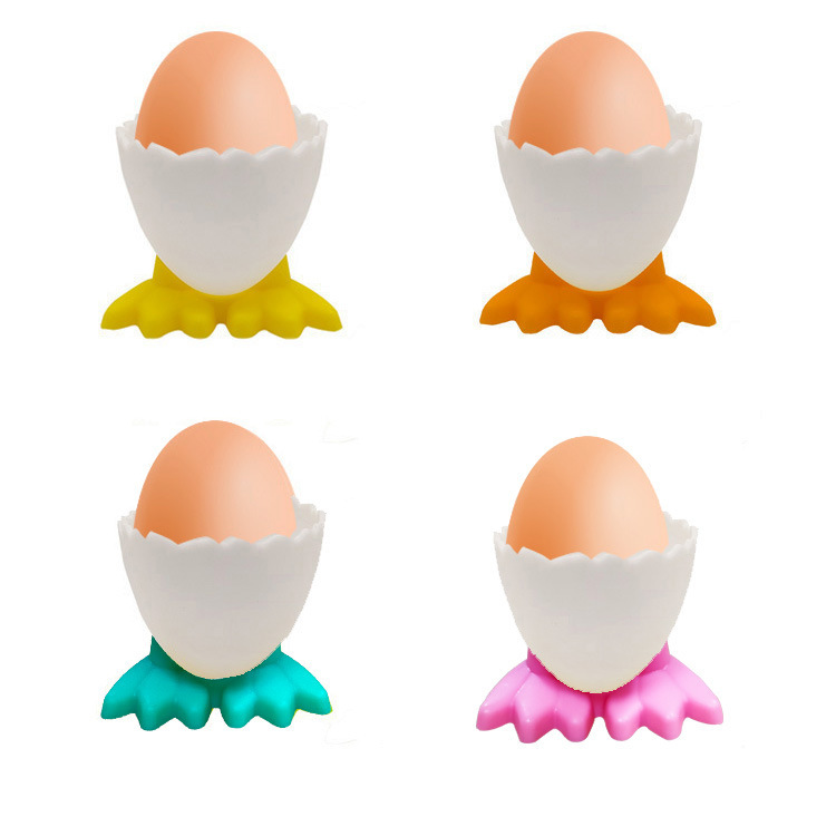 Cross-border plastic egg holder plastic chicken creative table breakfast egg cup cute fun chick tall egg holder cup