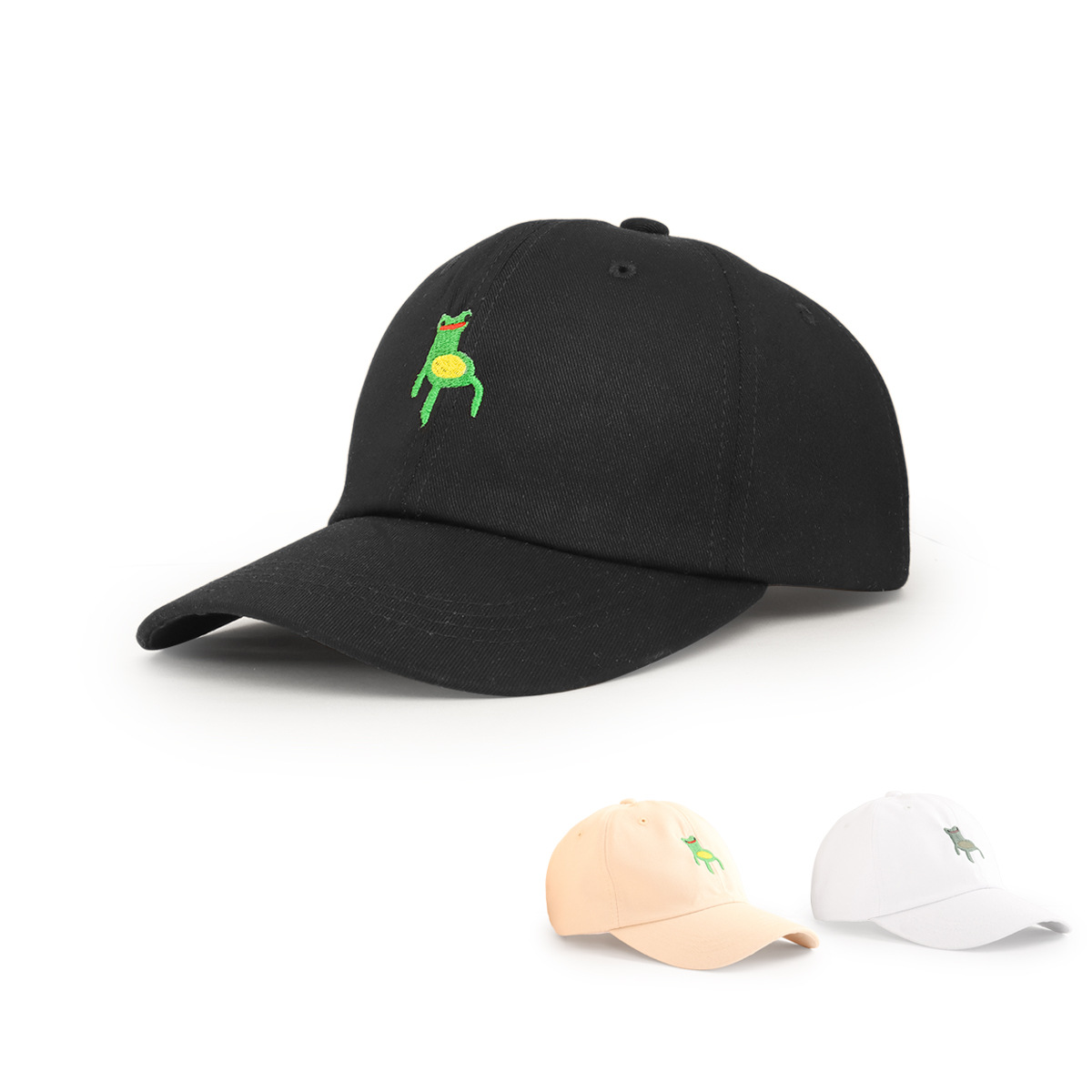 Korean Style Cute Frog Wide-brimmed Sunscreen Baseball Cap display picture 13