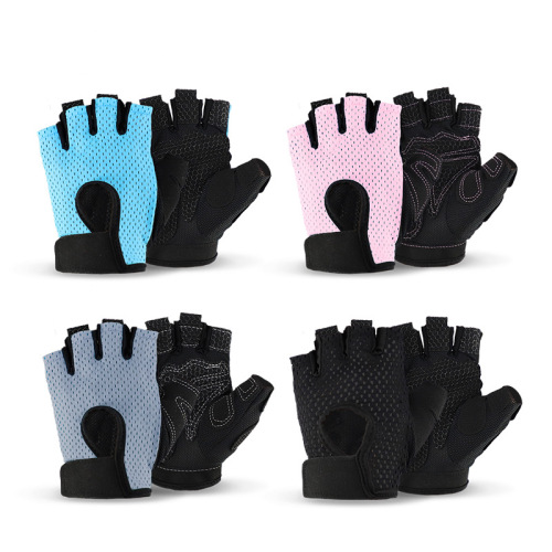 Breathable fitness gloves half-finger sports women's design cycling yoga comfortable silicone anti-falling lightweight wear-resistant shock absorption