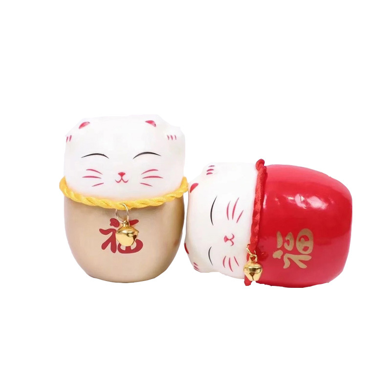 Año nuevo espuma afortunado gato adornos de víspera de año nuevo flor bendición barril adornos colgante fortuna gato accesorios DIY material paquete