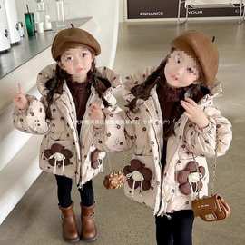 女童棉衣2025冬季新款女宝宝棉服洋气小女孩冬天衣服加厚儿童棉袄