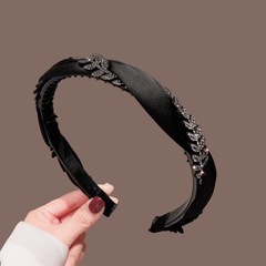 2025 新生地フラッシュダイヤモンドヘッドバンド小麦耳ヘッドバンド女性のファッションライト高級ヘアピンハイエンドの外出多用途帽子
