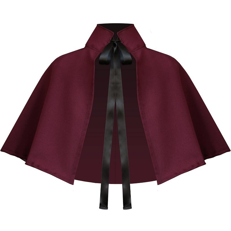 短款男女通用春秋季薄款连帽斗篷万圣节披风动漫角色扮演舞台服装