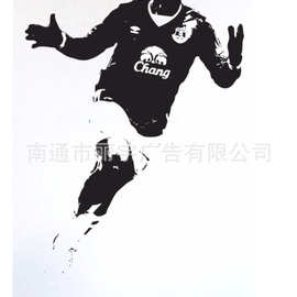 足球巨星 LUKAKU 墙贴vinyl wall sticker外贸墙纸亚马逊货源