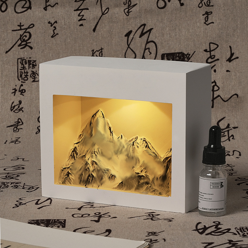 攀潮日照金山アロマ装飾品 誕生日プレゼント ホリデーギフト エッセンシャルオイルアロマギフトボックス ディフューザーストーンギフト|undefined