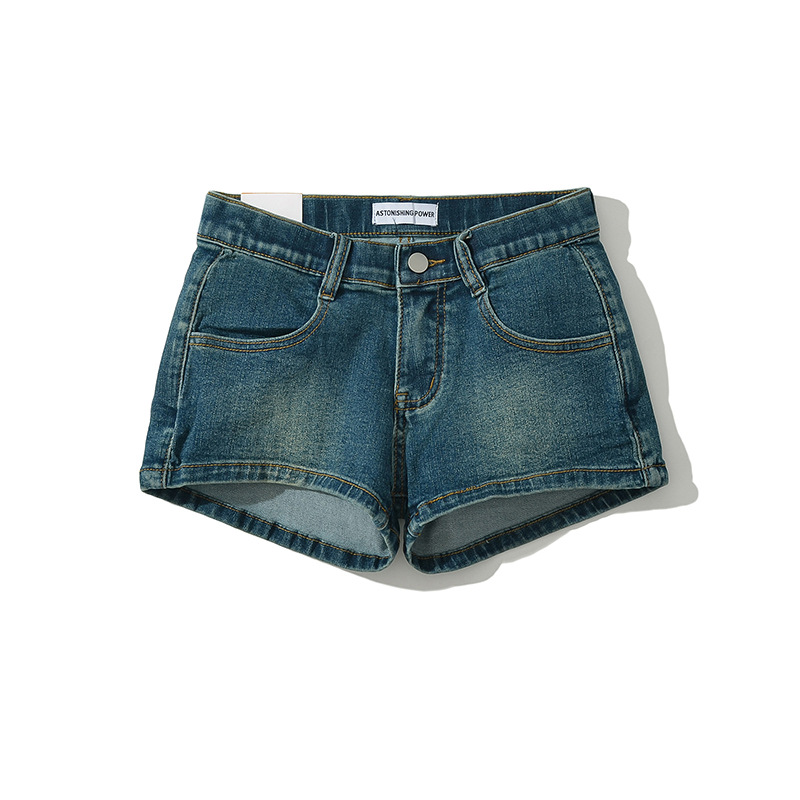 Sexy summer trousers, denim skirt with zipper, shorts, European style