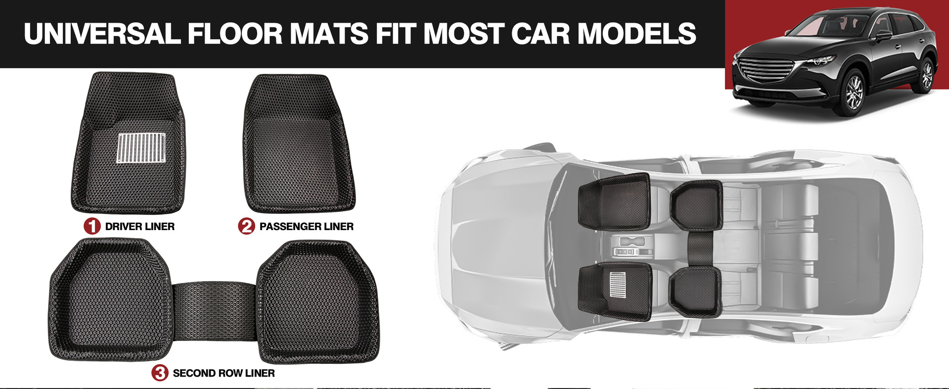 New cross-border car floor mats, universal, dirt-resistant, thickened, wear-resistant, non-slip, washable, wholesale for foreign trade