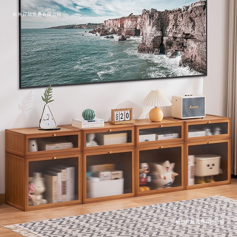 Simple Modern Tv Cabinet Home Floor-Standing Living Room Simple Coffee Table Combination Small Apartment Storage Integrated Tv Cabinet